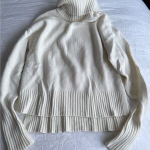 Anthropologie Cozy Cream Turtleneck Sweater